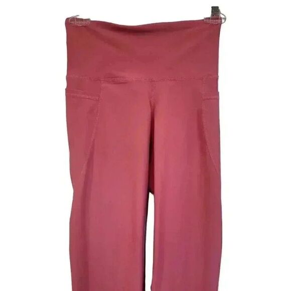 Old Navy Women's Rose Pink Poly/Spandex High Rise Leggings w Pockets - Picture 4 of 10